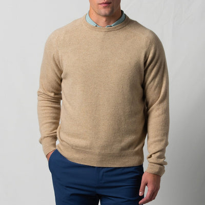 B.Draddy Clothing NATURAL HEATHER / SML 007 CASHMERE CREWNECK