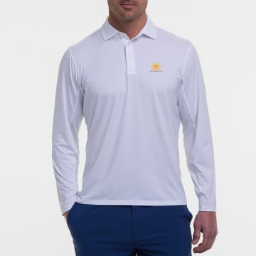 2024 PRESIDENTS CUP DRADDY SPORT LEE LONG-SLEEVE POLO - B.Draddy WHITE / SML 2024 PRESIDENTS CUP DRADDY SPORT LEE LONG-SLEEVE POLO