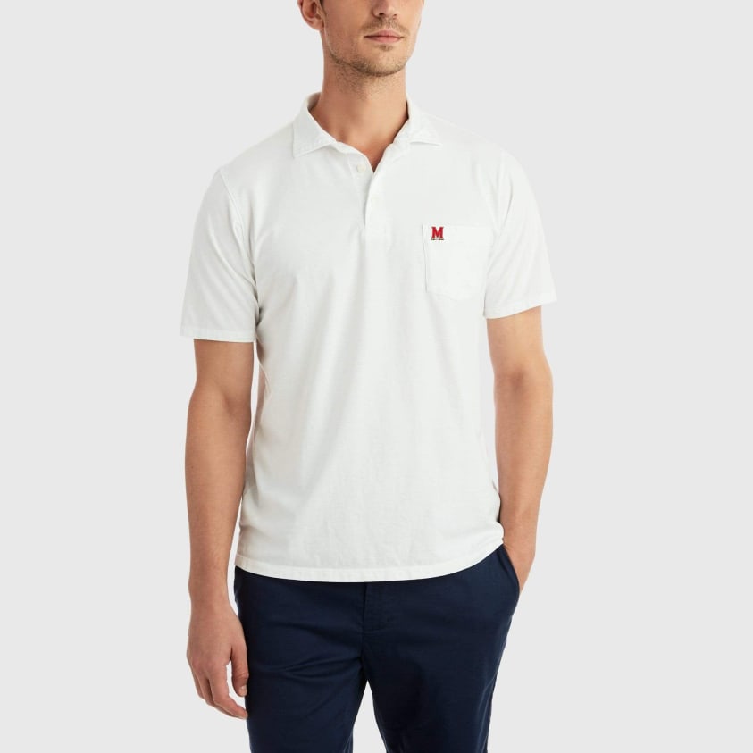 B.Draddy Clothing WHITE / MED UNIVERSITY OF MARYLAND | LIAM POLO | COLLEGIATE