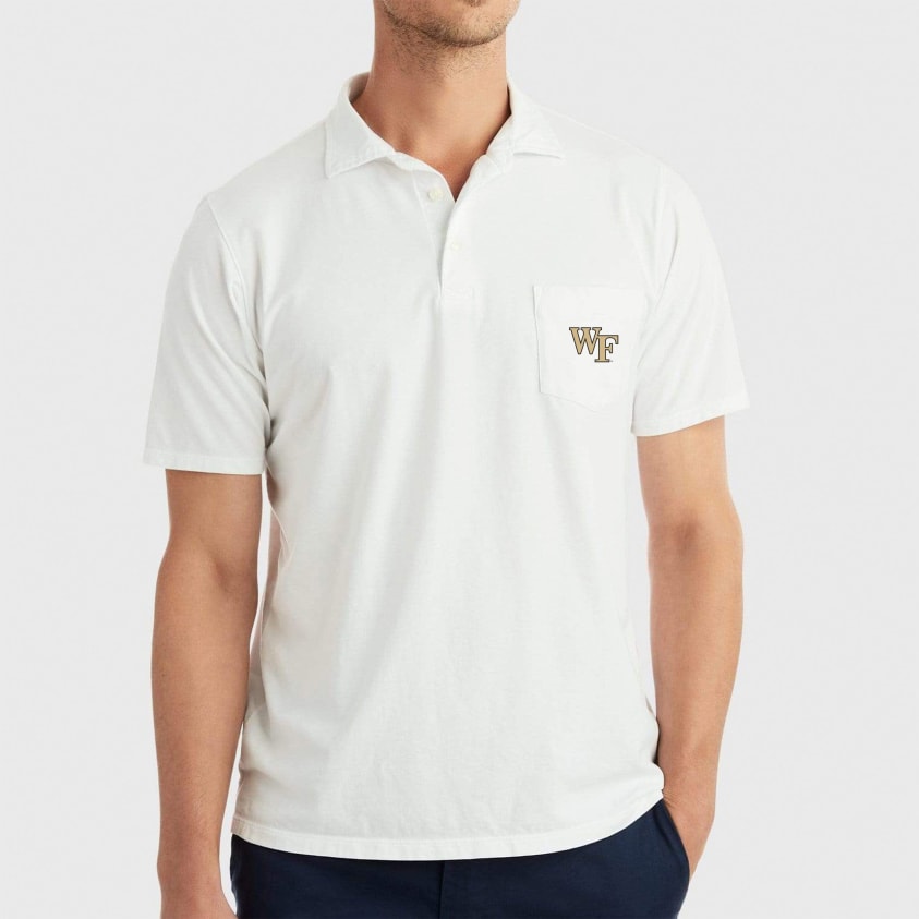 B.Draddy Clothing WHITE / SML Wake Forest LIAM POLO