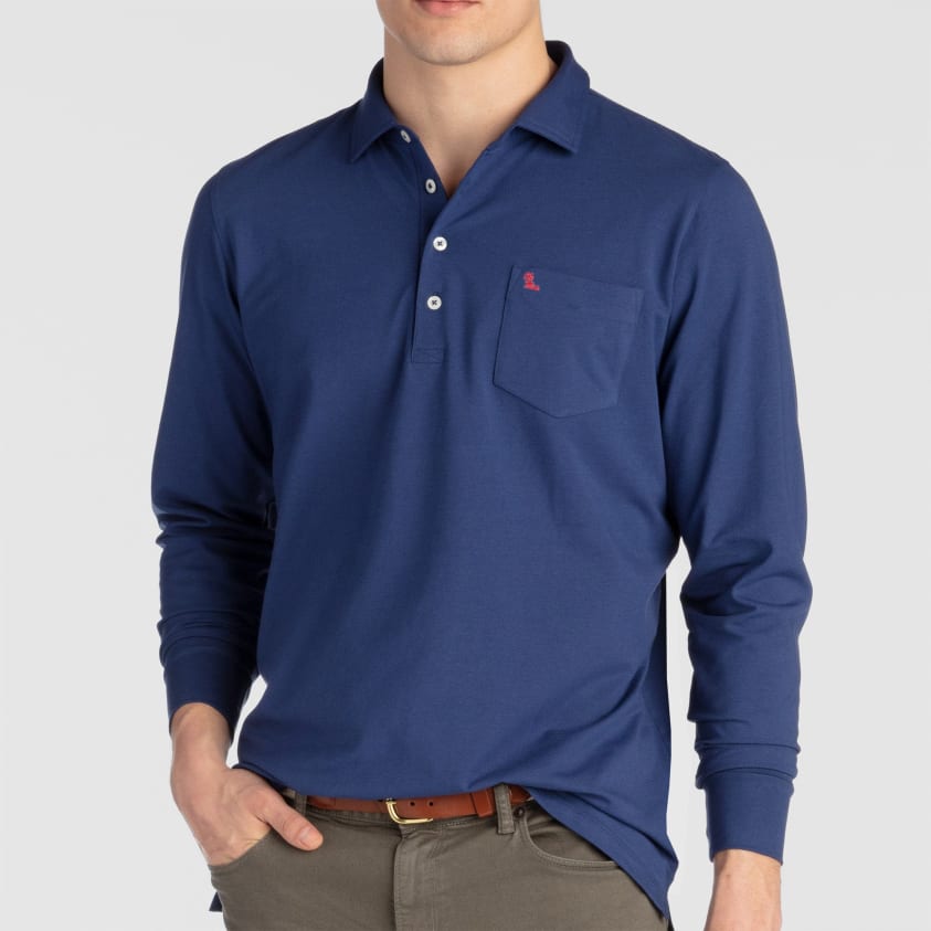B.Draddy Clothing REGAL / SML OLE MISS | JACK LONG-SLEEVE POLO | COLLEGIATE