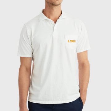 LSU | LIAM POLO | COLLEGIATE - B.Draddy Clothing WHITE / SML LSU LIAM POLO