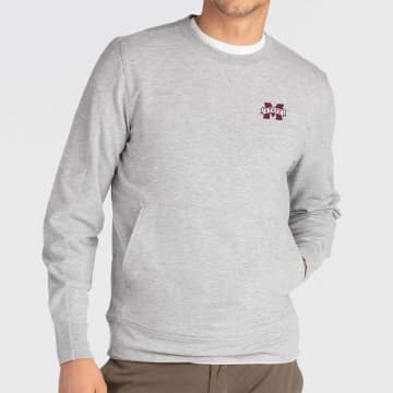 MISSISSIPPI STATE | RUSS CREWNECK | COLLEGIATE - B.Draddy Clothing GREY HEATHER / SML Mississippi RUSS CREWNECK